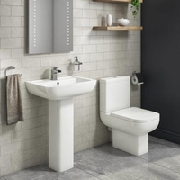 Seren Close Coupled Toilet and Full Pedestal Basin Suite