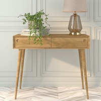 Solid Oak Console Table with Drawers - Scandi - Briana