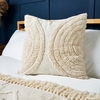 100% Cotton Tufted Cushion,  Natural