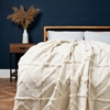 100% Cotton Tufted Throw,  Natural