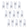 15 Pack of 18 Watt G9 Eco Halogen Light Bulbs,  Clear
