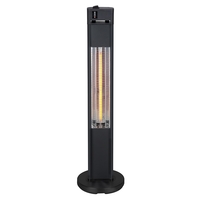 1600 Watt Pedestal Outdoor Floor Radiant Heater,  Black