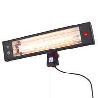 1800 Watt Rectangle Outdoor Wall Radiant Heater,  Black
