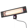 1800 Watt Rectangle Outdoor Wall Radiant Heater,  Black