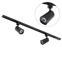 1m Track Kit with 2 Loire Heads and Integrated LED - Black