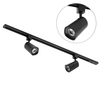 1m Track Kit with 2 Loire Heads and Integrated LED - Black