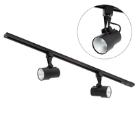 1m Track Kit with 2 Marne Heads and Integrated LED - Black