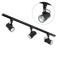 1m Track Kit with 3 Marne Heads and Integrated LED - Black