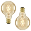 2 Pack of 40W BC B22 Vintage Filament Globe Bulb,  Tinted