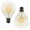 2 Pack of 4W LED BC B22 Vintage Filament Globe Bulb,  Tinted