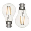 2 Pack of 6W LED Vintage Style BC B22 Classic Light Bulb,  Warm White