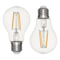 2 Pack of 6W LED Vintage Style ES E27 Classic Light Bulb,  Warm White