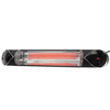 2000 Watt Large Rounded Rectangle Outdoor Wall Radiant Heater,  Black
