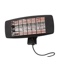 2000 Watt Rounded Rectangle Patio Wall Radiant Heater,  Black