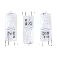 3 Pack of 18 Watt G9 Eco Halogen Light Bulbs,  Clear