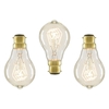 3 Pack of 40W BC B22 Vintage Filament Bulb,  Clear