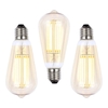 3 Pack of 6W LED ES E27 Vintage Filament Teardrop Bulb,  Tinted