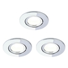 3 Pack of Ruva Fire Rated LED IP65 Downlight,  Chrome