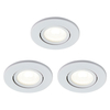 3 Pack of Ruva Fire Rated LED IP65 Downlight,  Matte White