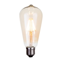 4W LED ES E27 Dimmable Decorative Filament Tear Drop Light Bulb,  Gold Tint