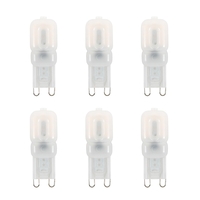 6 Pack of 2.5 Watt G9 LED Capsule Lamps 3000K,  Warm White