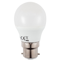 6W LED BC B22 Golf Ball Light Bulb,  Cool White
