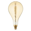 6W LED ES E27 160mm Dimmable Oversized Pear Bulb,  Amber