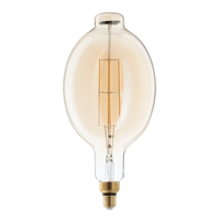 6W LED Oversized Vintage Style ES E27 Filament Bulb,  Amber