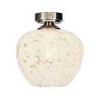 Agnes Flakestone Semi Flush Ceiling Light,  Nickel