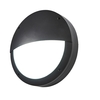 Alf Outdoor Round Eyelid Bulkhead Wall Light,  Black