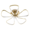 Alvar Petals LED Flush Ceiling Light,  Satin Brass