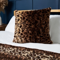 Animal Print Cushion,  Brown