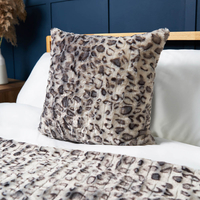 Animal Print Cushion,  Grey