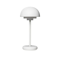 Apus LED Rechargeable Outdoor Mushroom Table Lamp,  White