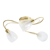 Arya Tangle Bathroom Flush Ceiling Light,  Satin Brass