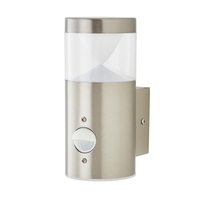 Asher Outdoor Wall Light with PIR Sensor,  Stainless Steel