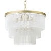Aubrey Frosted Glass Ceiling Pendant,  Brass