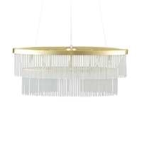 Aubrey Oval Diner Ceiling Pendant,  Brass