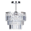 Aurora 3 Light Crystal Bar Semi Flush Ceiling Light,  Chrome