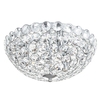 Ava Flush Ceiling Light,  Chrome and Clear