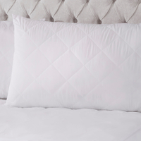 Bamboo Pillow Protector Pair,  White