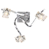 Bella 3 Light Flush Ceiling Light,  Chrome