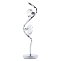 Bella Wavy Table Lamp,  Chrome