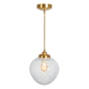 Betty Glass Ceiling Pendant,  Brass