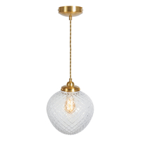 Betty Glass Ceiling Pendant,  Brass