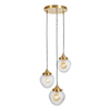 Betty Glass Shade Ceiling Cluster Pendant,  Brass