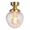 Betty Semi Flush Glass Ceiling Light,  Brass