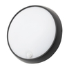 Bigton 15 Watt LED Outdoor Round Bulkhead with PIR Sensor,  Black