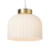 Binita Glass Ribbed Easyfit Shade,  Opal & Brass