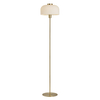Binita Glass Ribbed Floor Lamp,  Opal & Brass